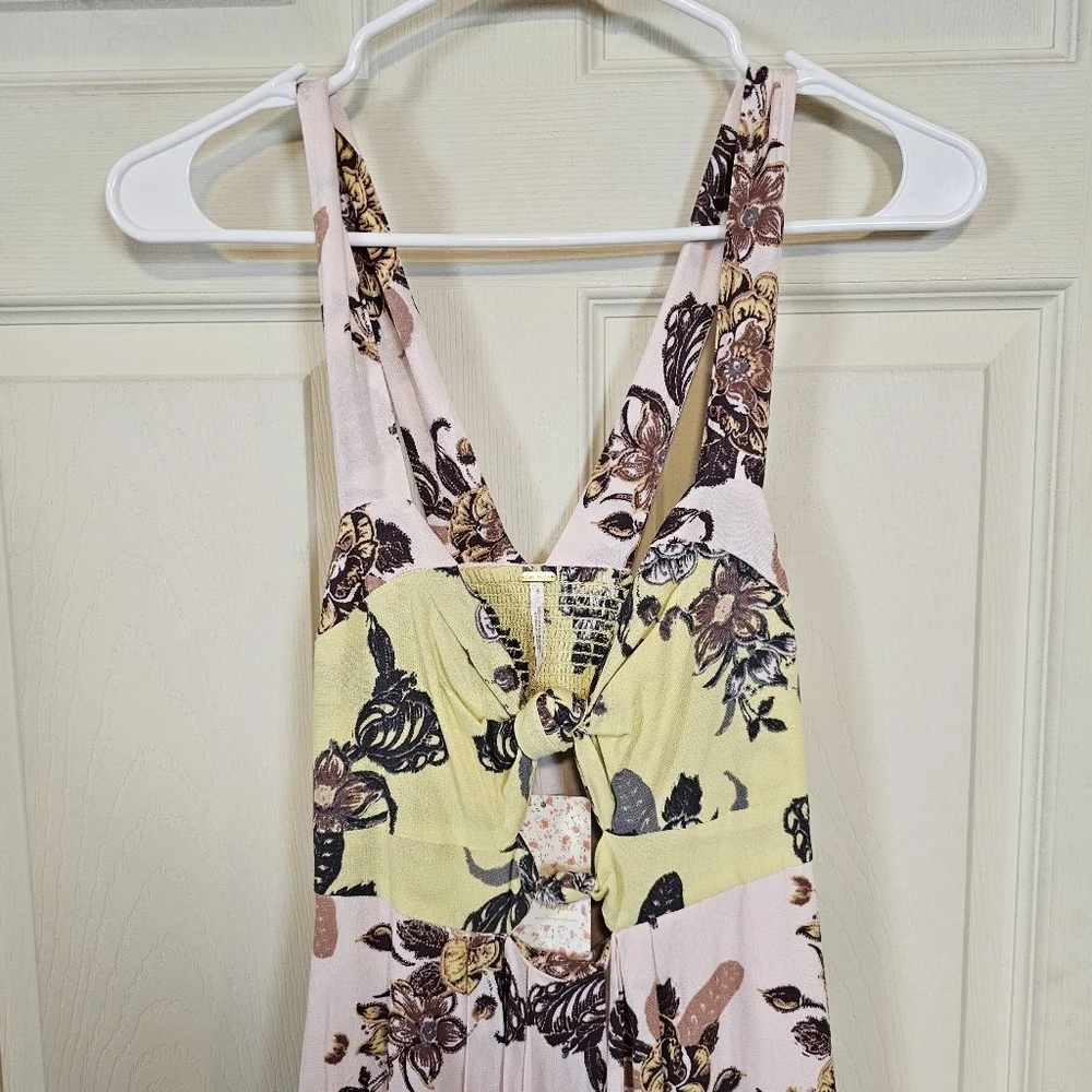 Free People Baby Its You Cut Out Floral Mini Swing Dress - Picture 9 of 9